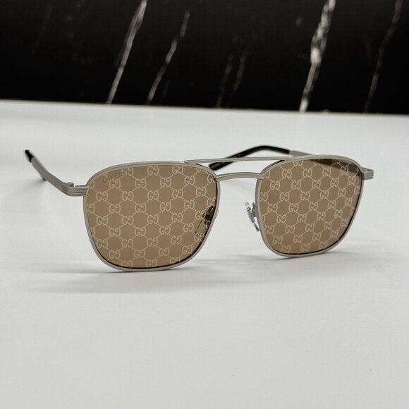 NEW GUCCI SUNGLASSES SILVER BROWN UNISEX EYEWEAR GUCCI GG1881S 004 main image 6